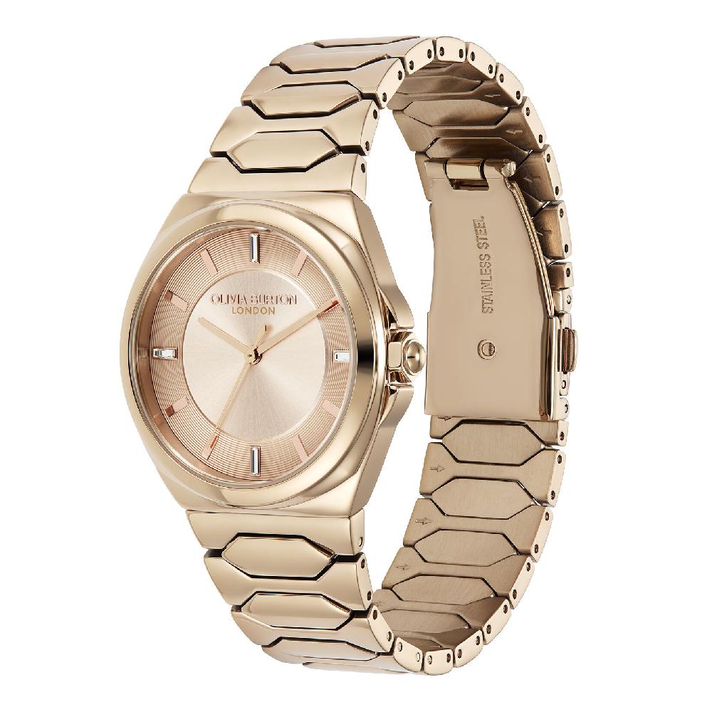Olivia Burton 34mm Lustre Carnation & Rose Gold Bracelet Watch
