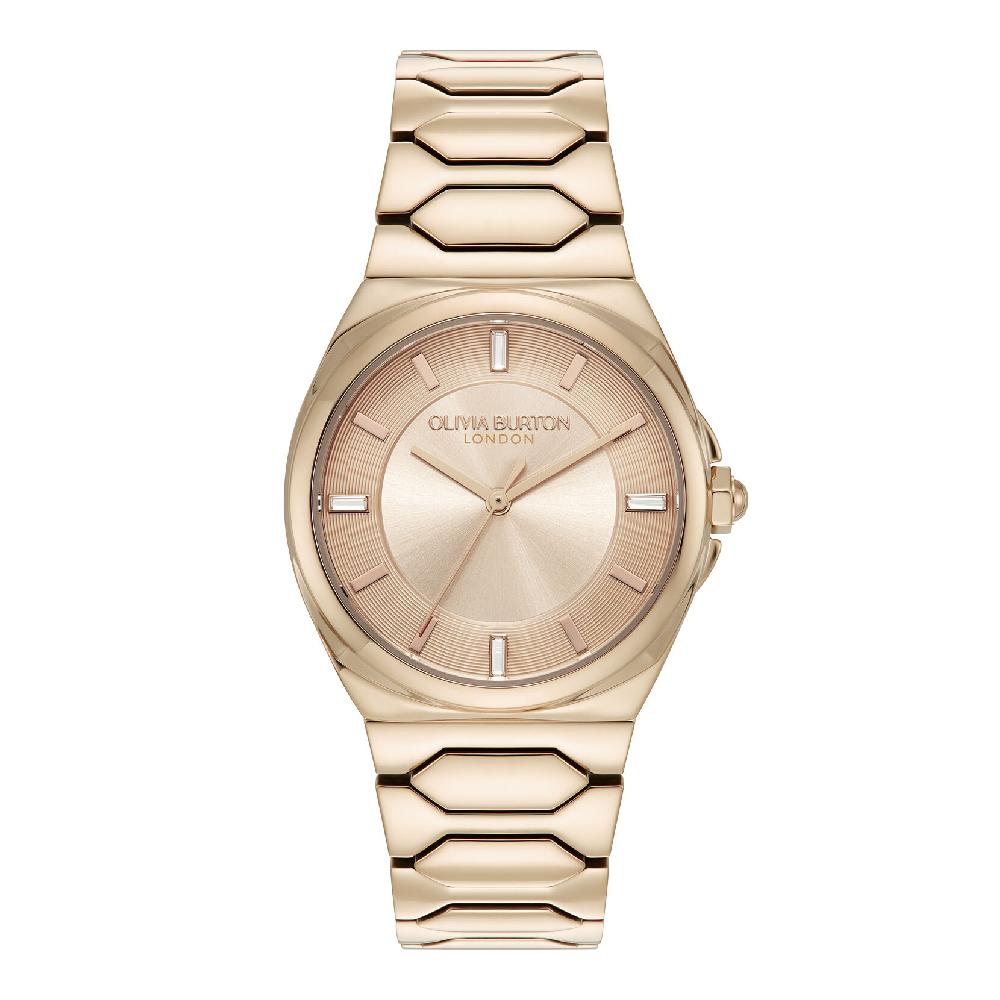 olivia burton 34mm Lustre Carnation & Rose Gold Bracelet Watch