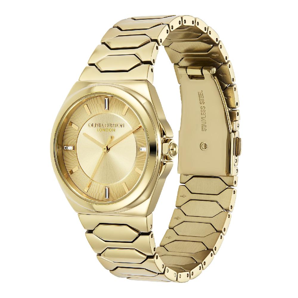 Olivia Burton 34mm Lustre Champagne & Gold Bracelet Watch