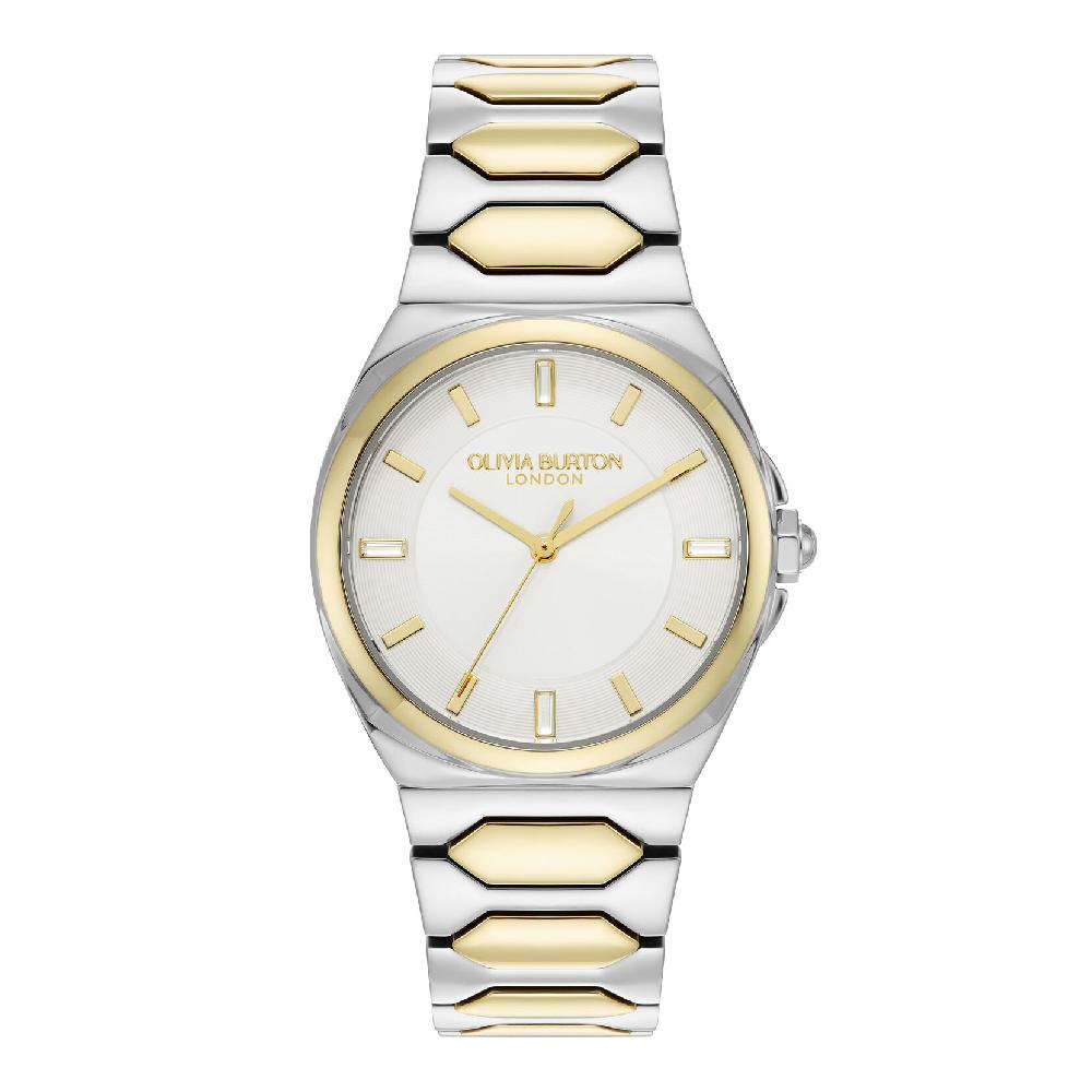olivia burton 34mm Lustre Ivory & Two Tone Bracelet Watch