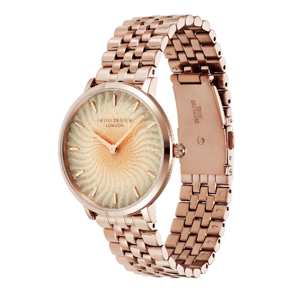 Olivia Burton 35mm Radiant Sun Ombre & Rose Gold Bracelet Watch