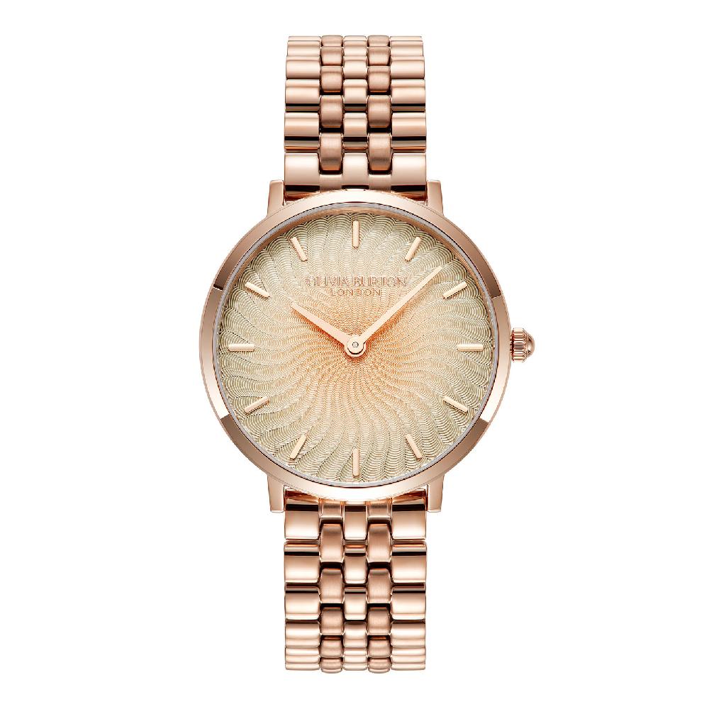 olivia burton 35mm Radiant Sun Ombre & Rose Gold Bracelet Watch
