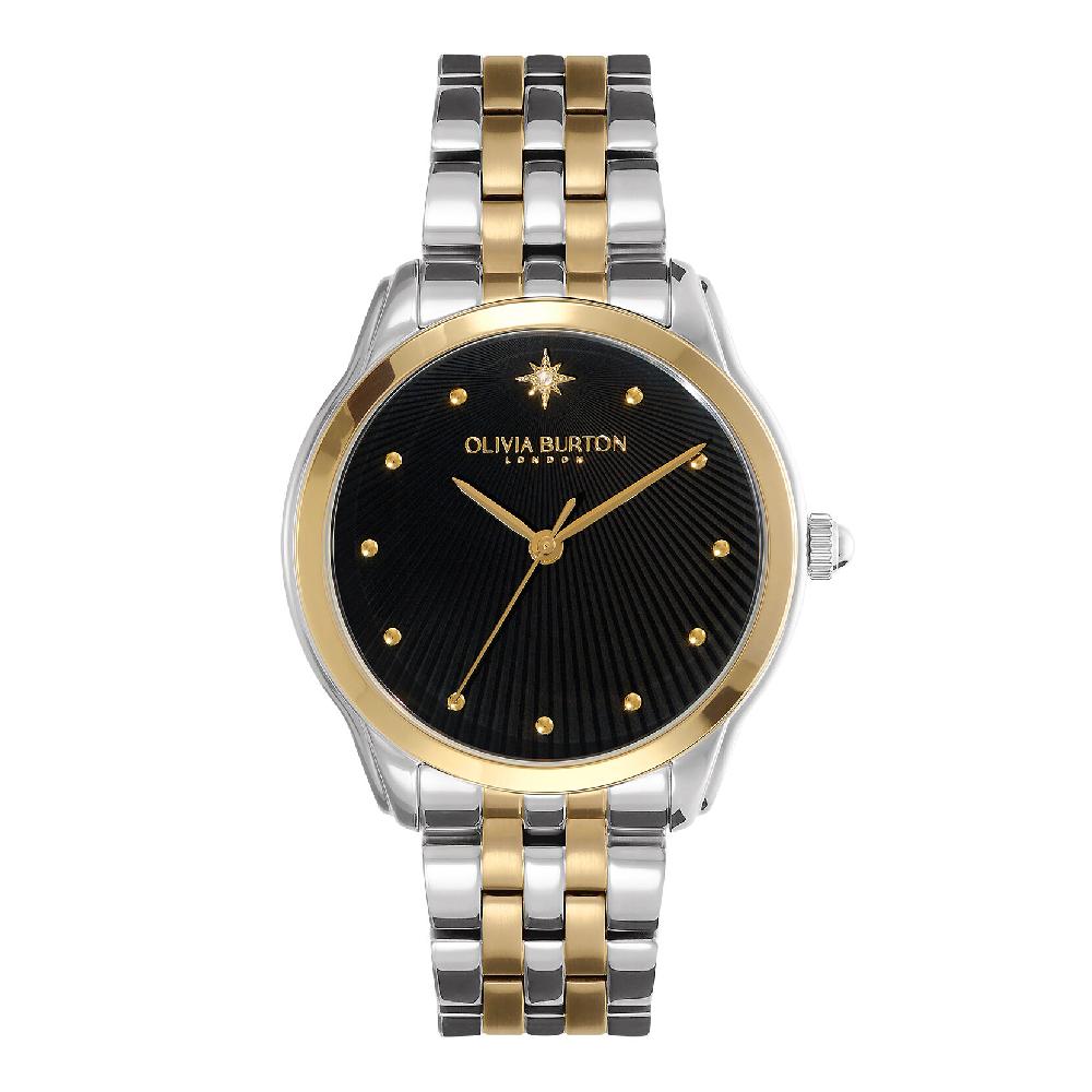 olivia burton 36mm Starlight Black & Two Tone Bracelet Watch