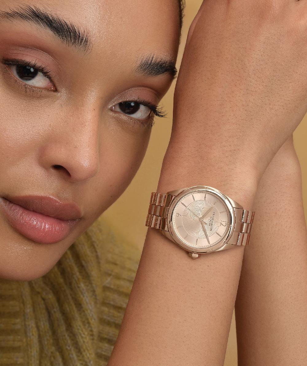 Olivia Burton 36mm Swirled Rose Gold Bracelet Watch