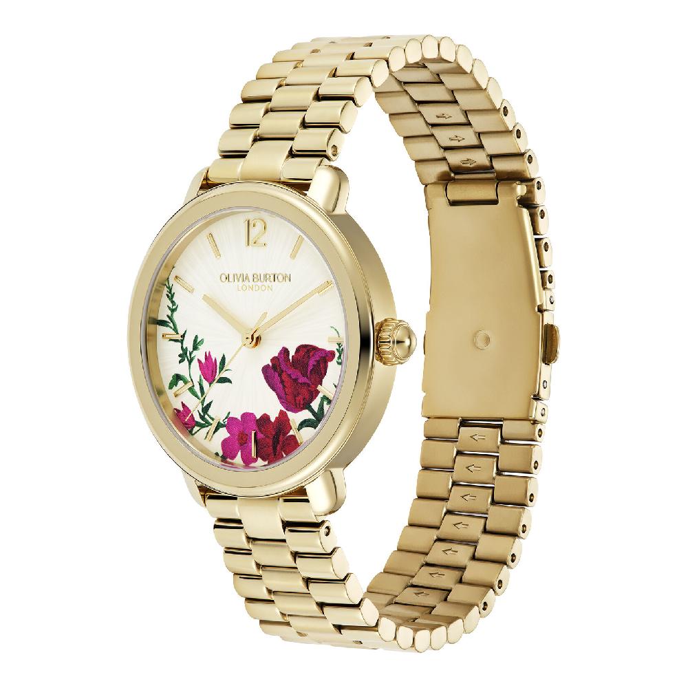 Olivia Burton 36mm Vintage Floral Gold Bracelet Watch