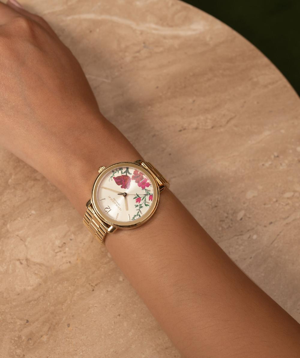 Olivia Burton 36mm Vintage Floral Gold Bracelet Watch