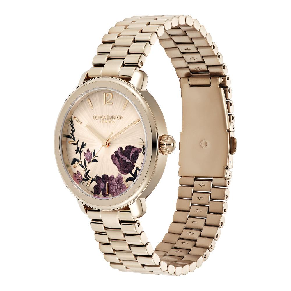 Olivia Burton 36mm Vintage Floral Rose Gold Bracelet Watch