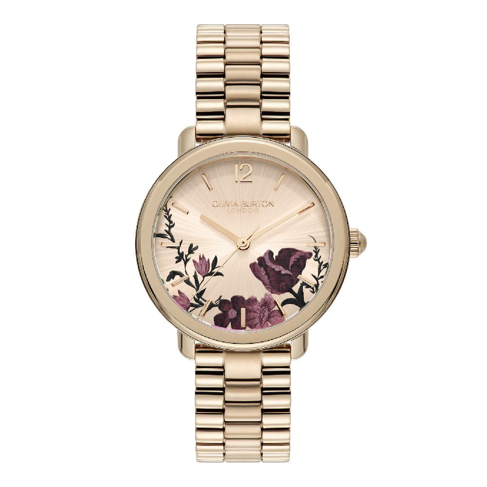 olivia burton 36mm Vintage Floral Rose Gold Bracelet Watch