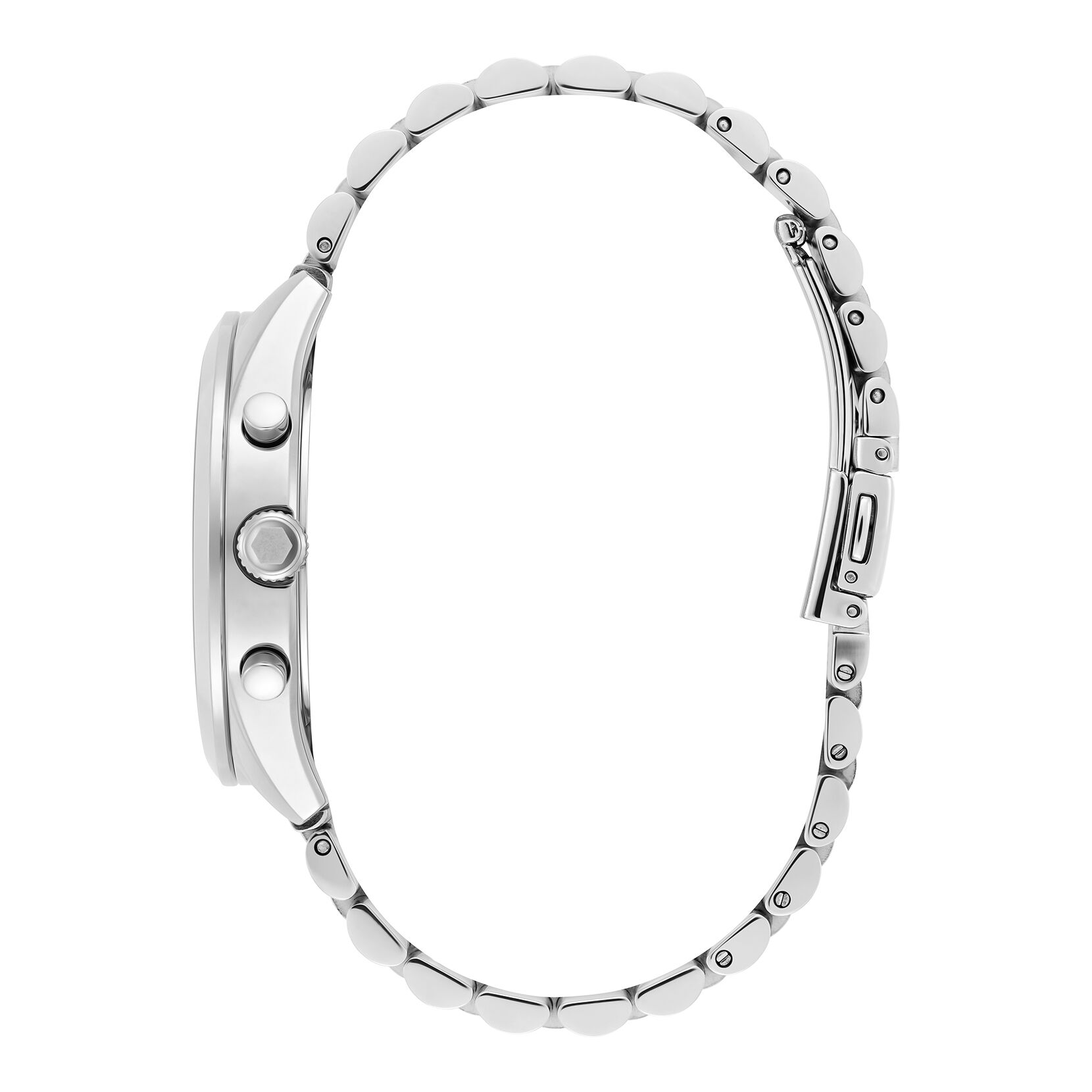 Olivia Burton 38mm City Classic Multifunction Silver Bracelet Watch
