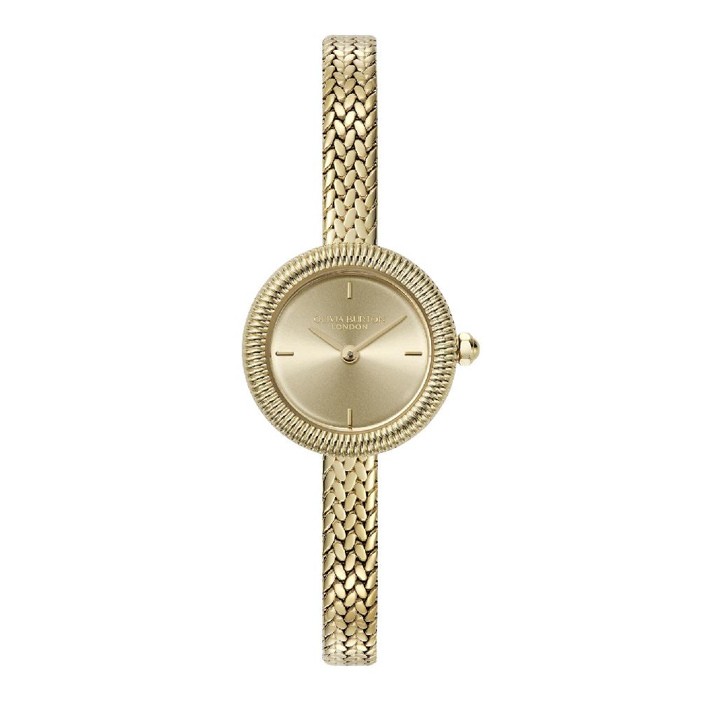 olivia burton 20mm Finery Gold Mesh Watch