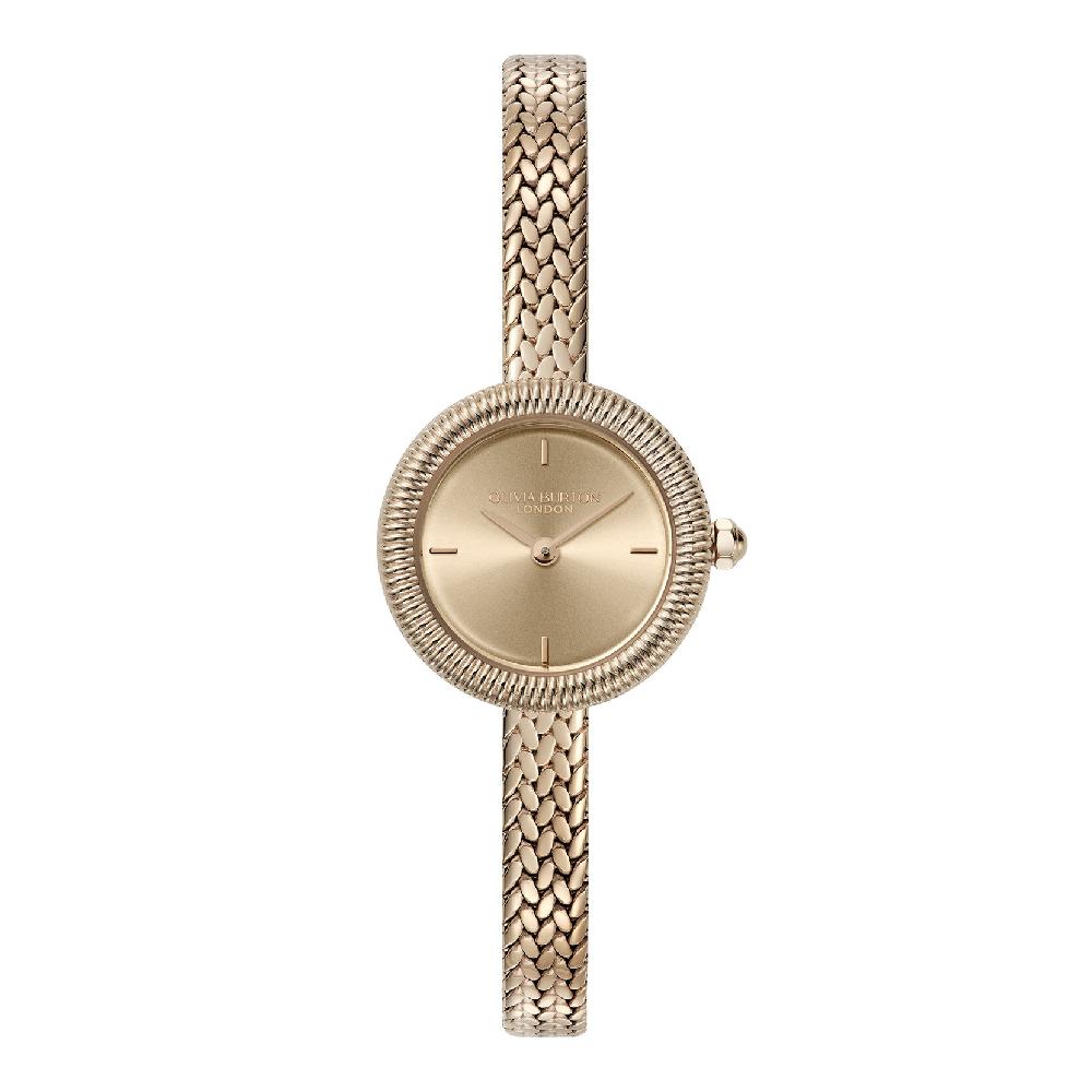 olivia burton 20mm Finery Rose Gold Mesh Watch
