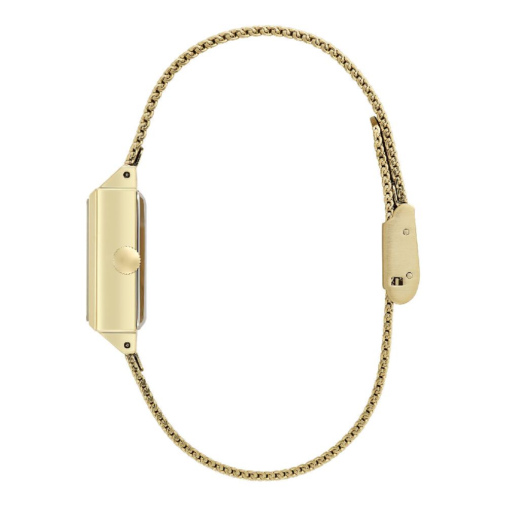 Olivia Burton 23mm Lucky Bee White & Gold Mesh Watch