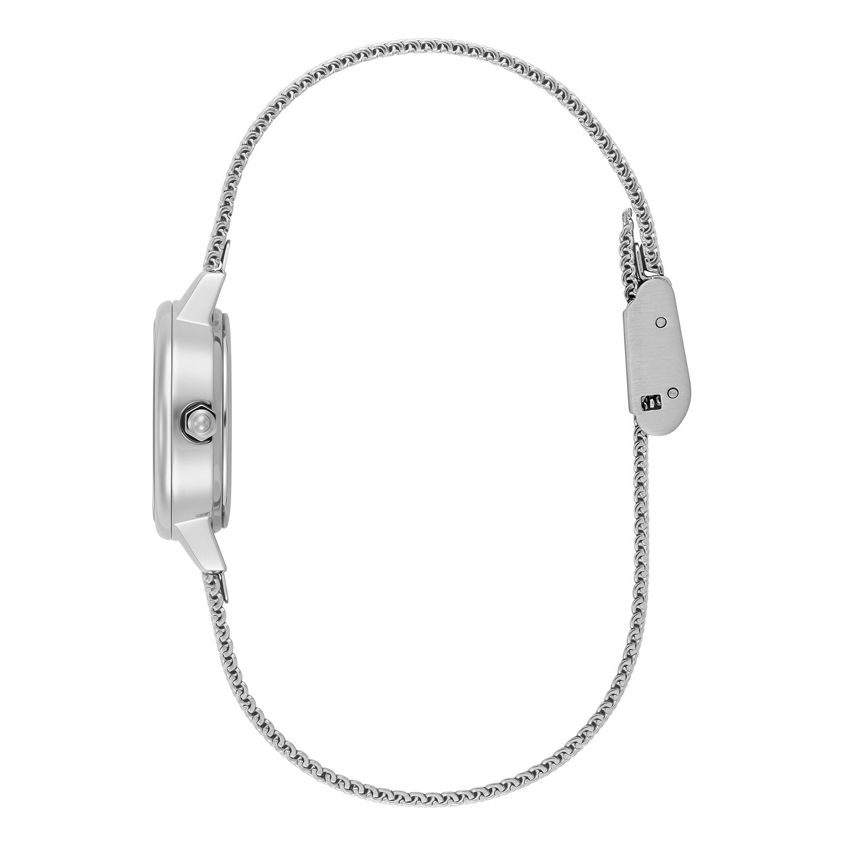 Olivia Burton 23mm Mini Primrose & Silver Mesh Watch