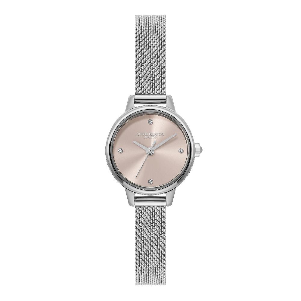 olivia burton 23mm Mini Primrose & Silver Mesh Watch