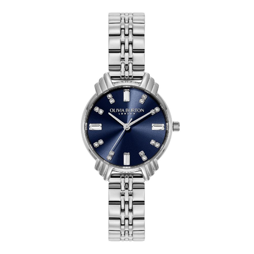 olivia burton 30mm Blue & Silver Bracelet Watch