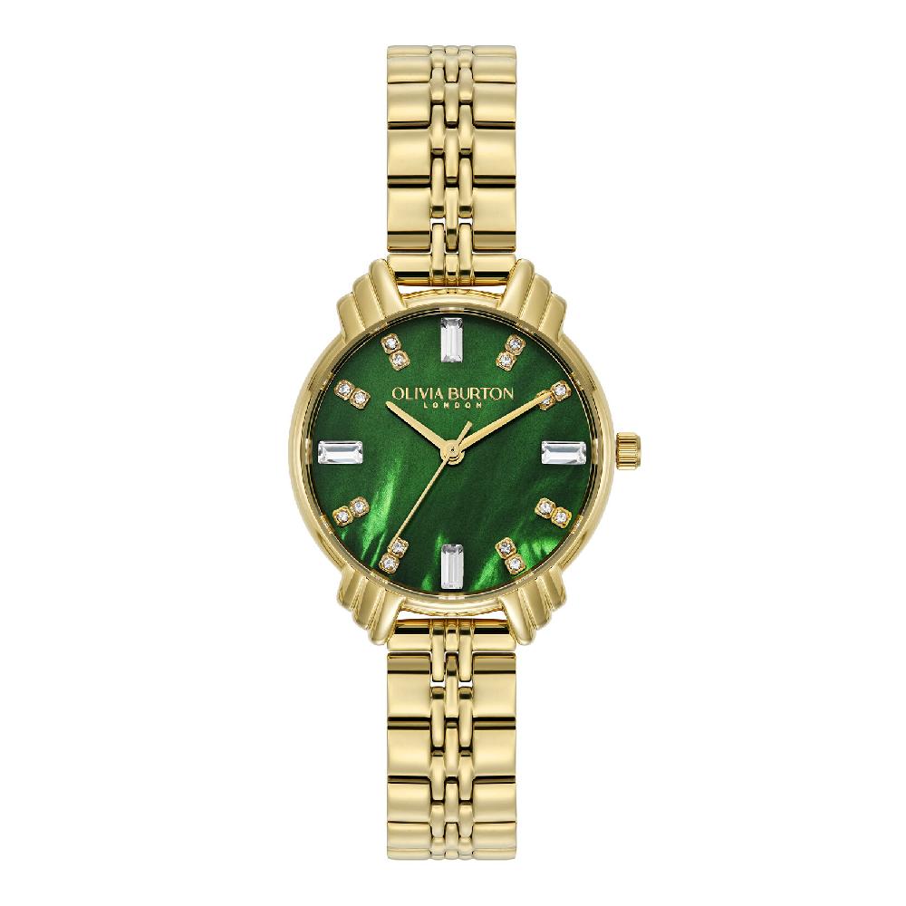 olivia burton 30mm Emerald & Gold Bracelet Watch