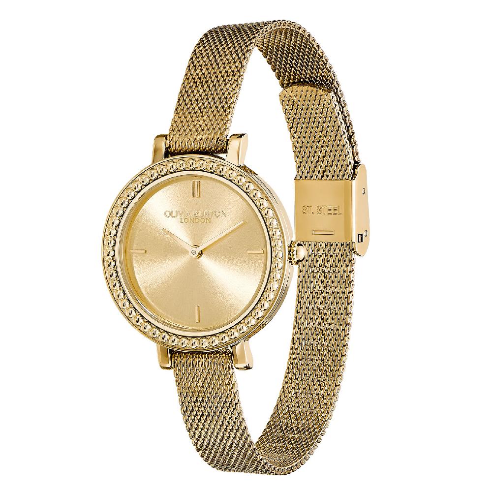 Olivia Burton 30mm Vintage Bead Gold Mesh Watch