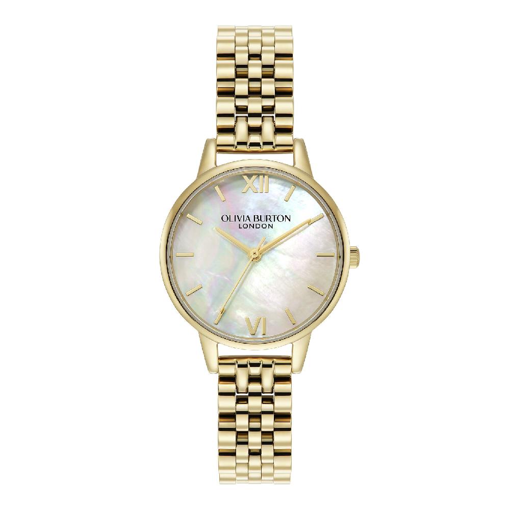 olivia burton 30mm White & Gold Bracelet Watch