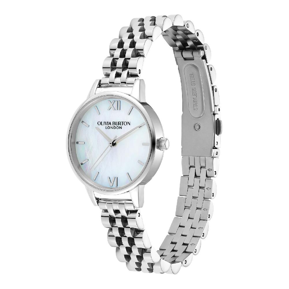 Olivia Burton 30mm White & Silver Bracelet Watch