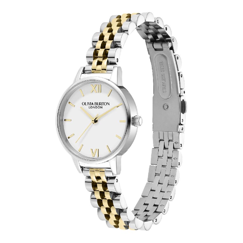 Olivia Burton 30mm White & Two Tone Bracelet Watch