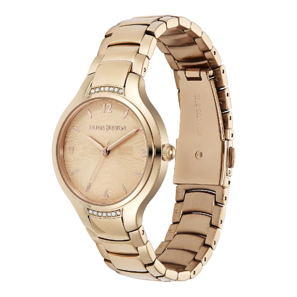 Olivia Burton 34mm Lea Rose Gold Bracelet Watch