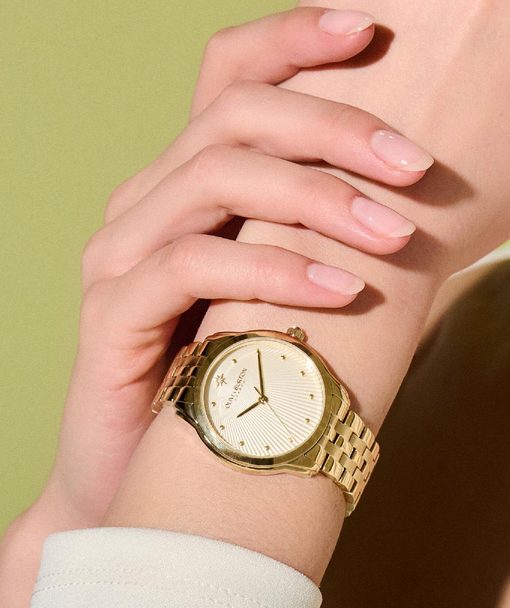 Olivia Burton 36mm Starlight Gold Bracelet Watch