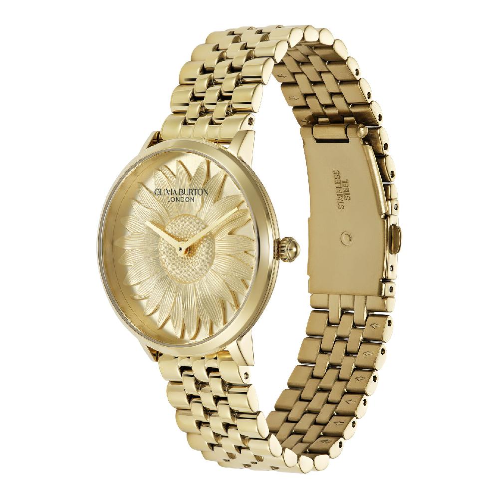 Olivia Burton 36mm Sunflower Gold Bracelet Watch
