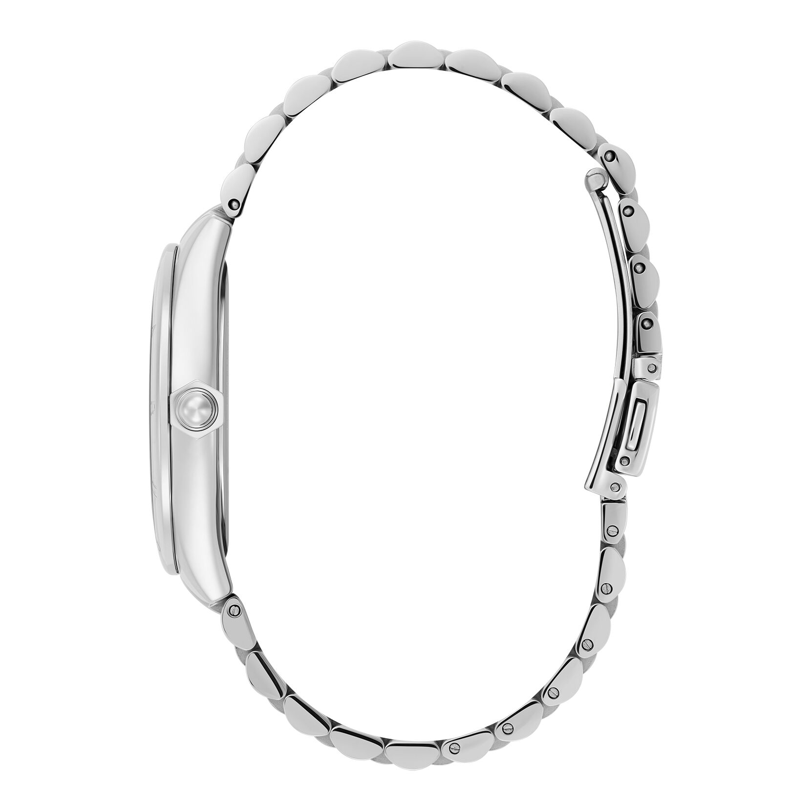 Olivia Burton 36mm Swirled Silver Bracelet Watch