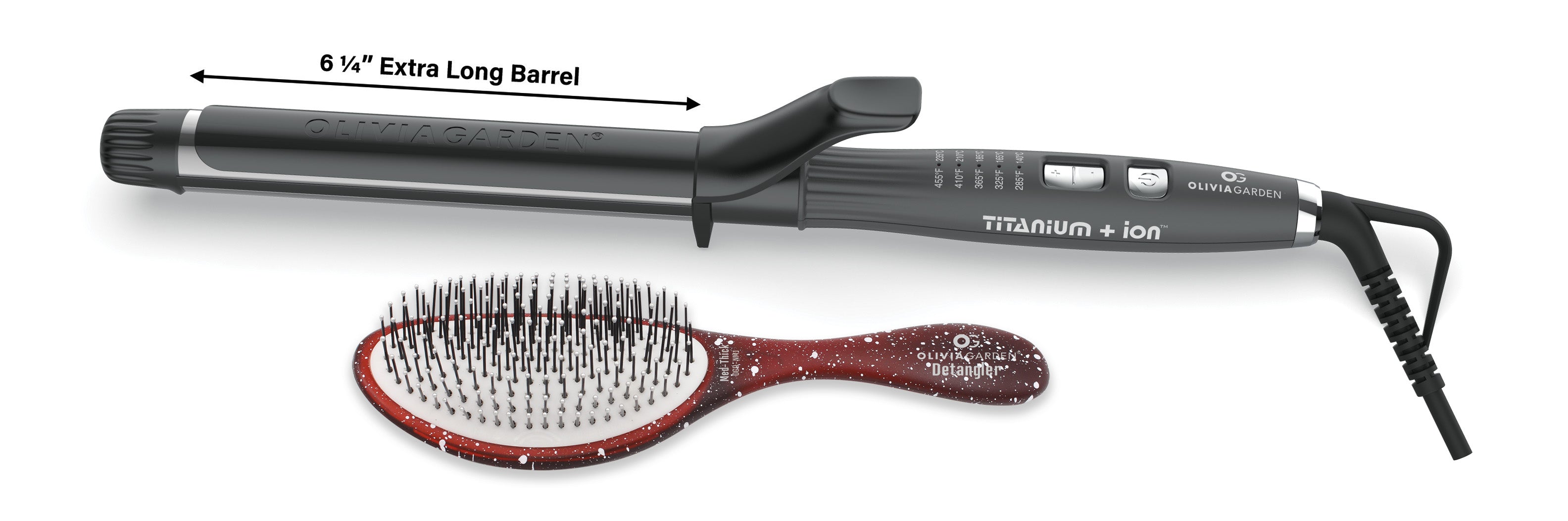 Olivia Garden Titanium + Ion Curling Iron With FREE GIFT