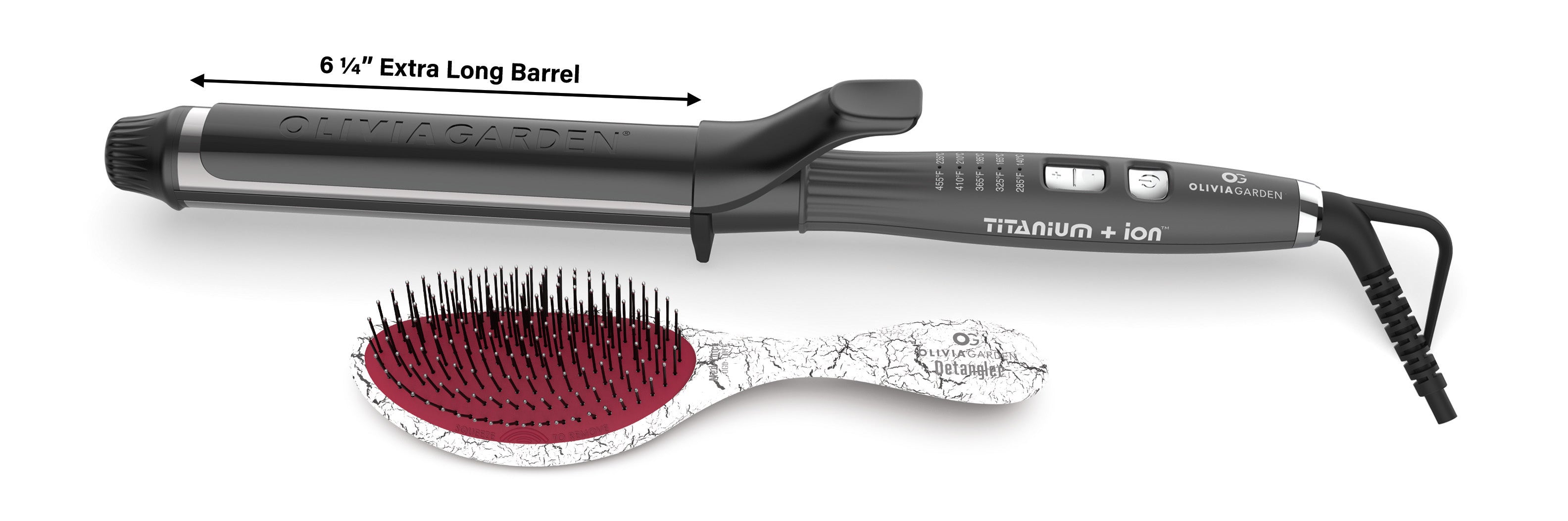Olivia Garden Titanium + Ion Curling Iron With FREE GIFT