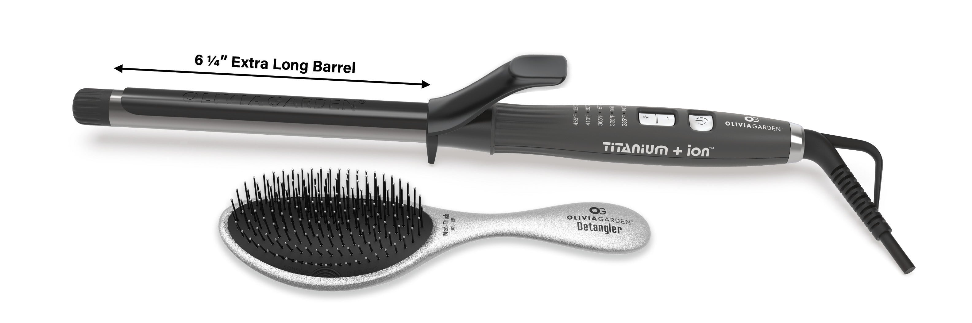 olivia garden Titanium + ion Curling Iron with FREE GIFT