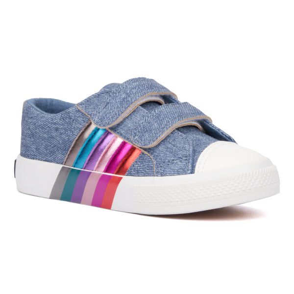 olivia miller Girl's Toddler Glimmer Rainbow Low Top Sneakers