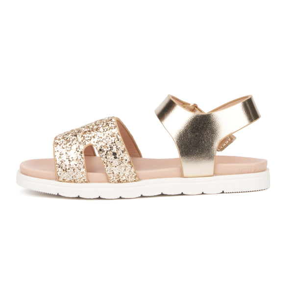 Olivia Miller Girl's Toddler Glitter Glow Slide Sandals
