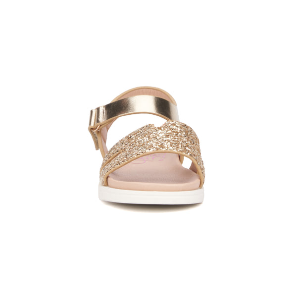 Olivia Miller Girl's Toddler Glitter Glow Slide Sandals