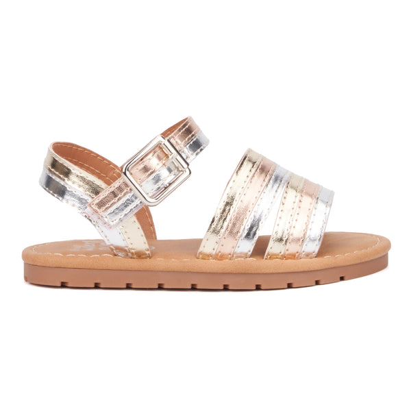 Olivia Miller Girl's Toddler Rainbow Daze Slide Sandals