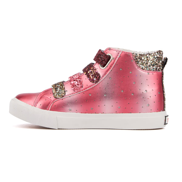 Olivia Miller Girl's Rain Bow High Top Sneakers