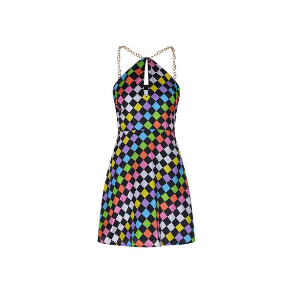 Olivia Rubin Bertie Rainbow Harlequin Sequin Mini Dress SAMPLE