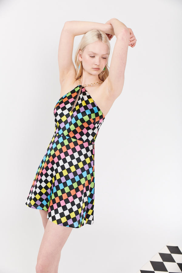 Olivia Rubin Bertie Rainbow Harlequin Sequin Mini Dress SAMPLE