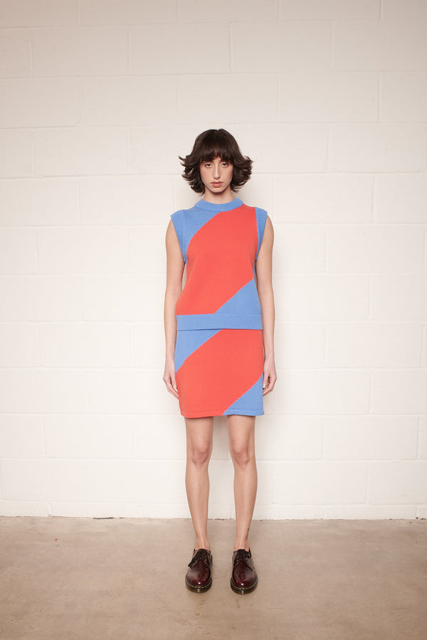 olivia rubin Catriona Striped Knit Mini Skirt SAMPLE