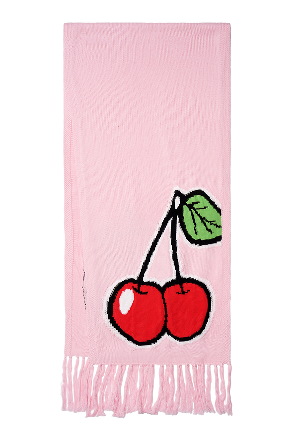 Olivia Rubin Landry Pink Apple Cherry Knitted Scarf