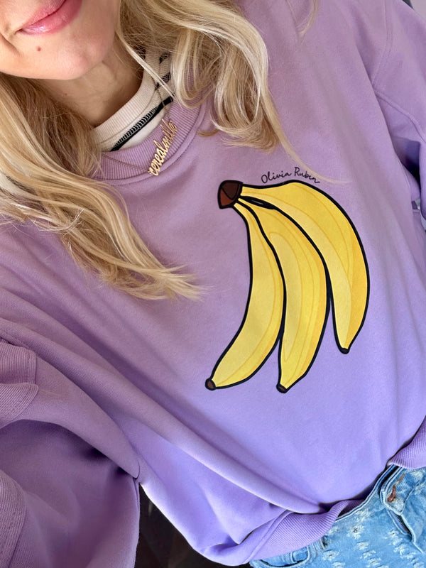 Olivia Rubin Leah Lilac Banana Relaxed Fit Sweatshirt