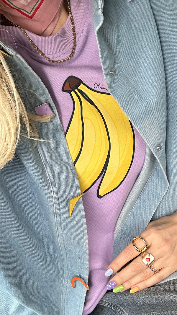 Olivia Rubin Leah Lilac Banana Relaxed Fit Sweatshirt
