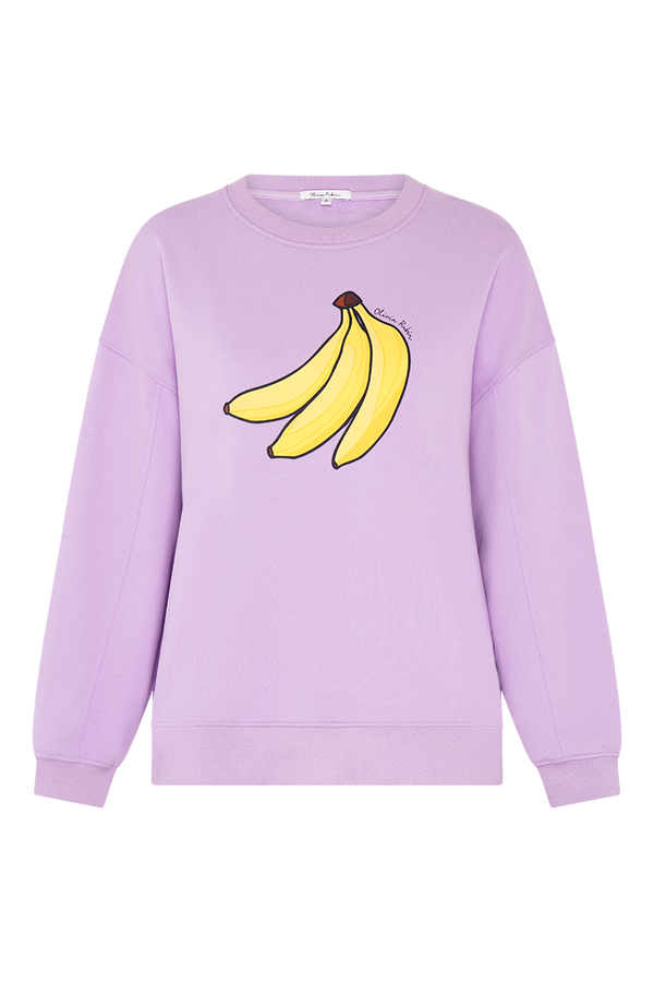 olivia rubin Leah Lilac Banana Relaxed Fit Sweatshirt