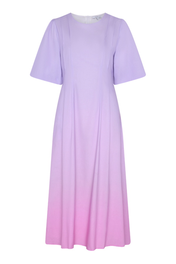 olivia rubin Lorena Lilac Pink Ombre Midi Dress RENTAL