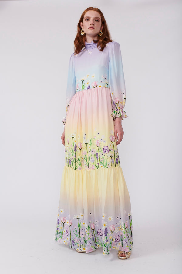 Olivia Rubin Appolina Ombre Floral Gown RENTAL