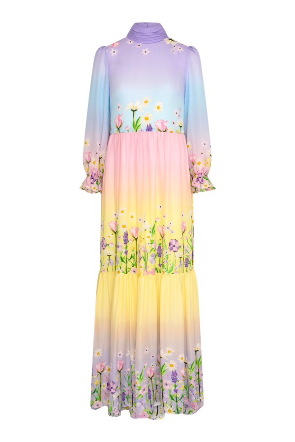 olivia rubin Appolina Ombre Floral Gown RENTAL