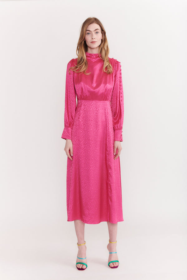 olivia rubin Arabella Pink Midi Dress RENTAL