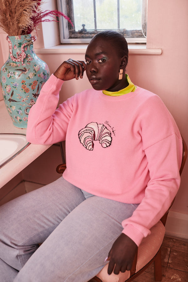 Olivia Rubin Aria Pink Croissant Jumper