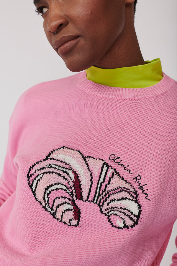 Olivia Rubin Aria Pink Croissant Jumper