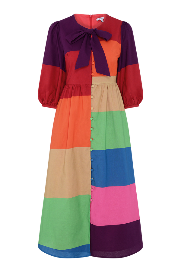 Olivia Rubin Caitlin Colourblock Midi Dress